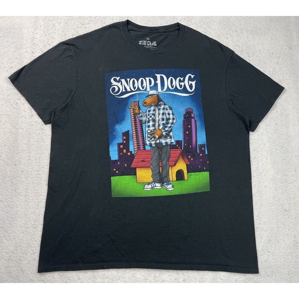 Snoop Dogg Size XL Joe Cool Tha Dogg Collection Black Short Sleeve T-Shirt 2023